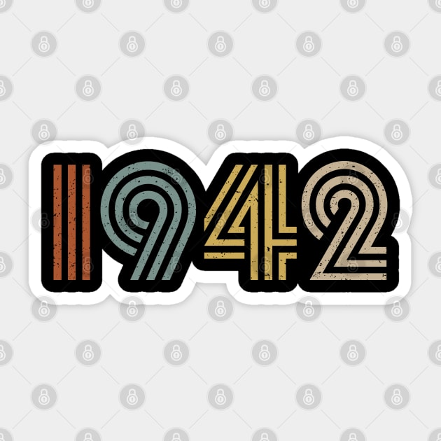 1942 Birth Year Retro Style Sticker by Elsie Bee Designs